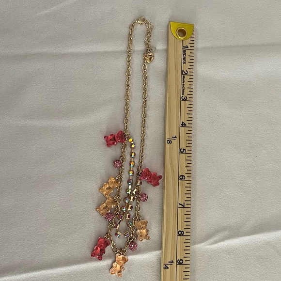 💎🧸Betsey Johnson Pink Gold Gummy Bear Necklace - Picture 5 of 5